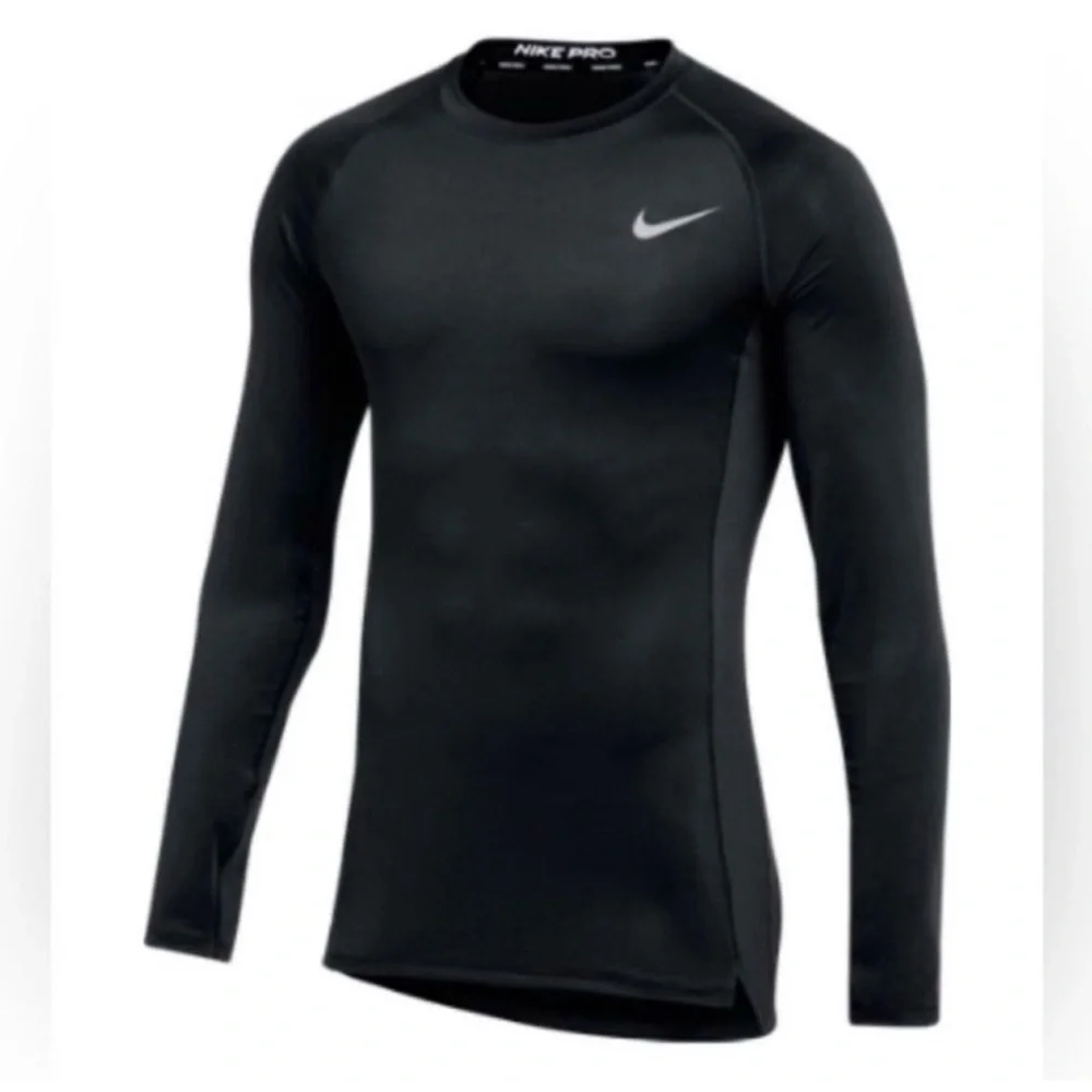 NWT Nike Black Pro Tight Long Sleeve Training Top Size Large